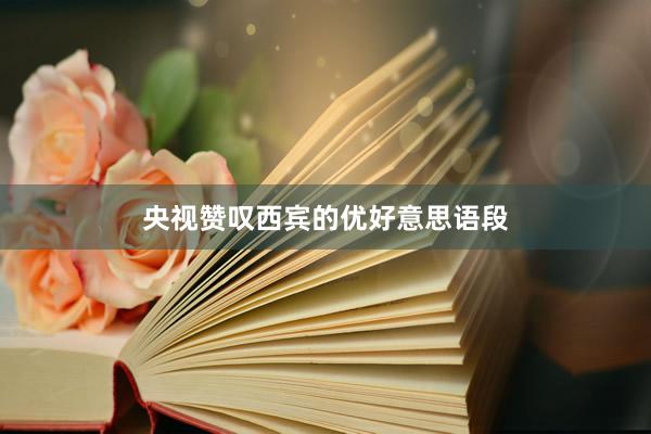 央视赞叹西宾的优好意思语段